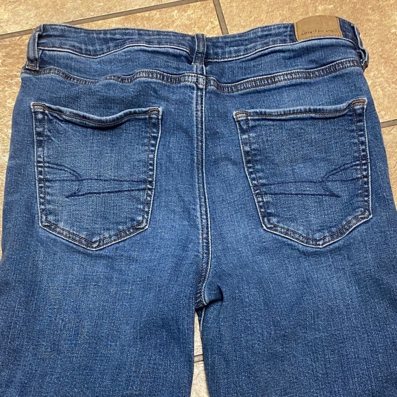 American Eagle Outfitters Size 8 Stretch Straight Leg Cropped Jeans - Picture 12 of 13